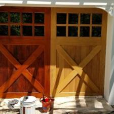 Garage Door Staining 2